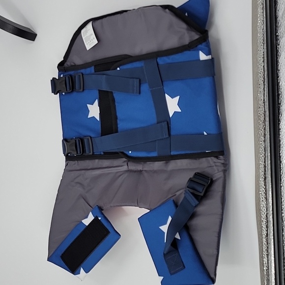 Patriotic Dog Life Jacket with Shark Fin New - Picture 11 of 14